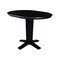 International Concepts 36 in. Solid Wood Round Top Pedestal Table with 12 in. Leaf - 36.1 in.High - Dining Height in Black K46-36RXT-23B-36 - alternate 3